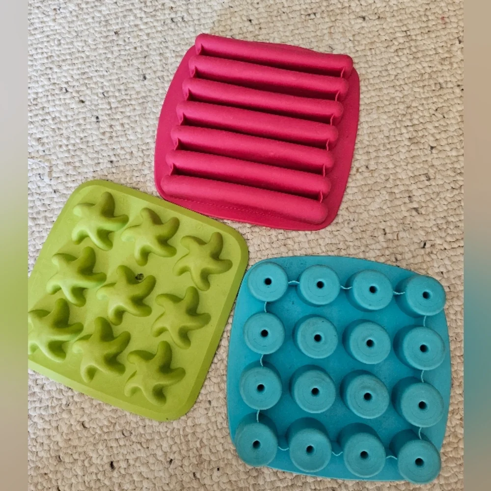 Ikea Silicone Plastic Ice Cube Trays Shapes